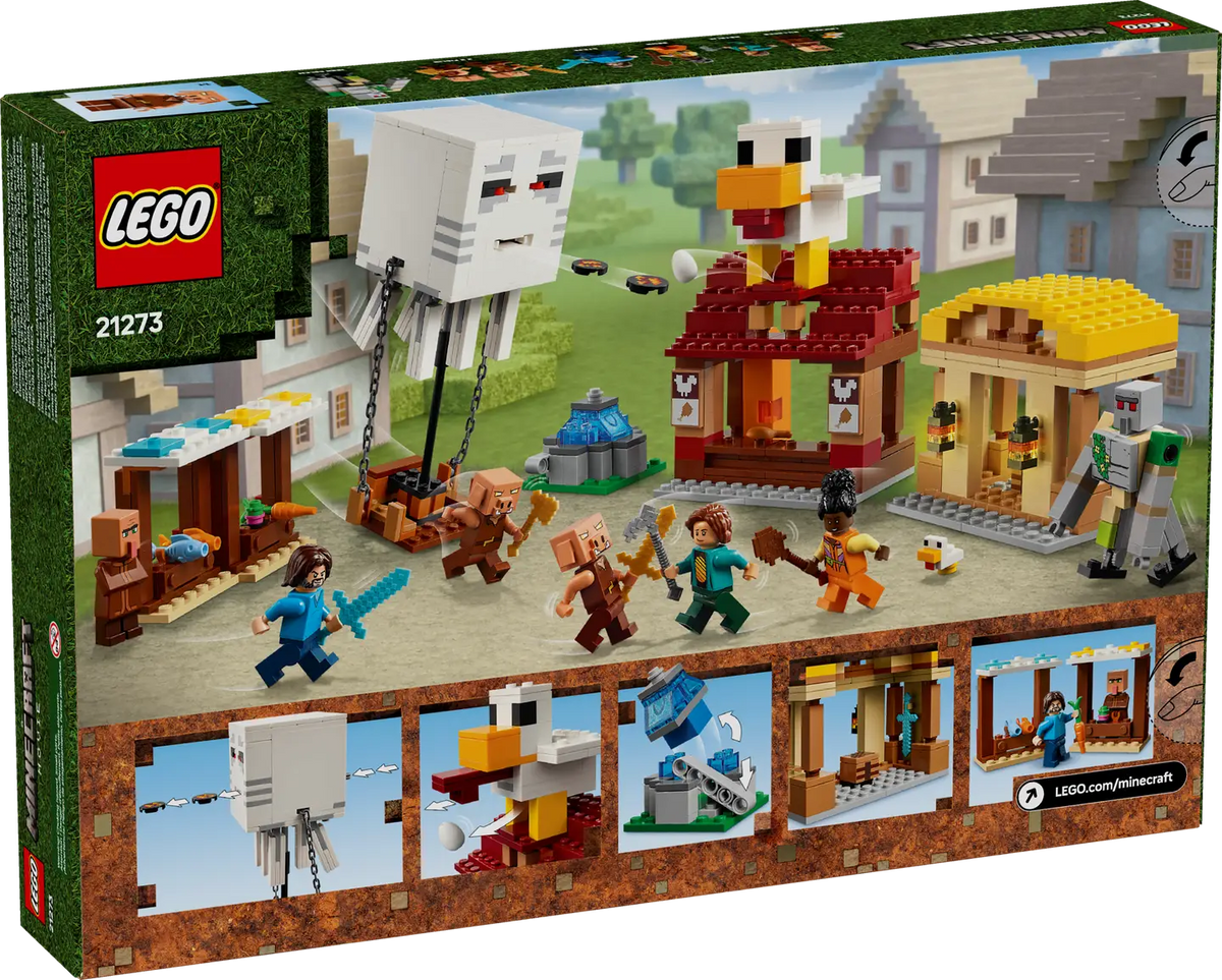LEGO Minecraft 21273 The Ghast Balloon Village Attack