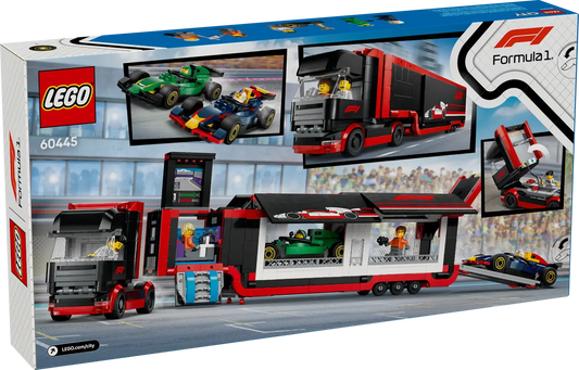 LEGO City 60445 F1 Truck with RB20 & AMR24 F1 Cars